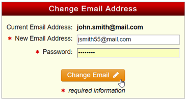change email address form